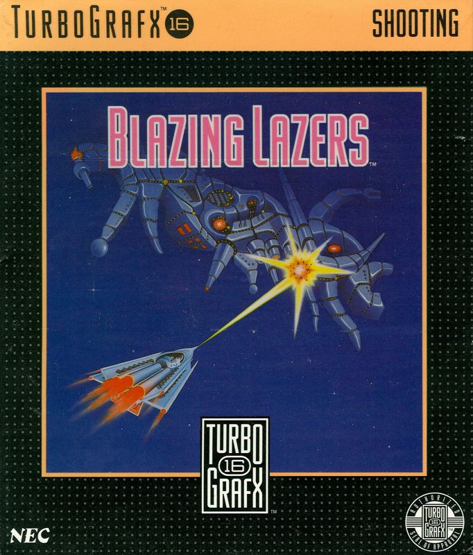 Blazing Lazers box art for TurboGrafx-16